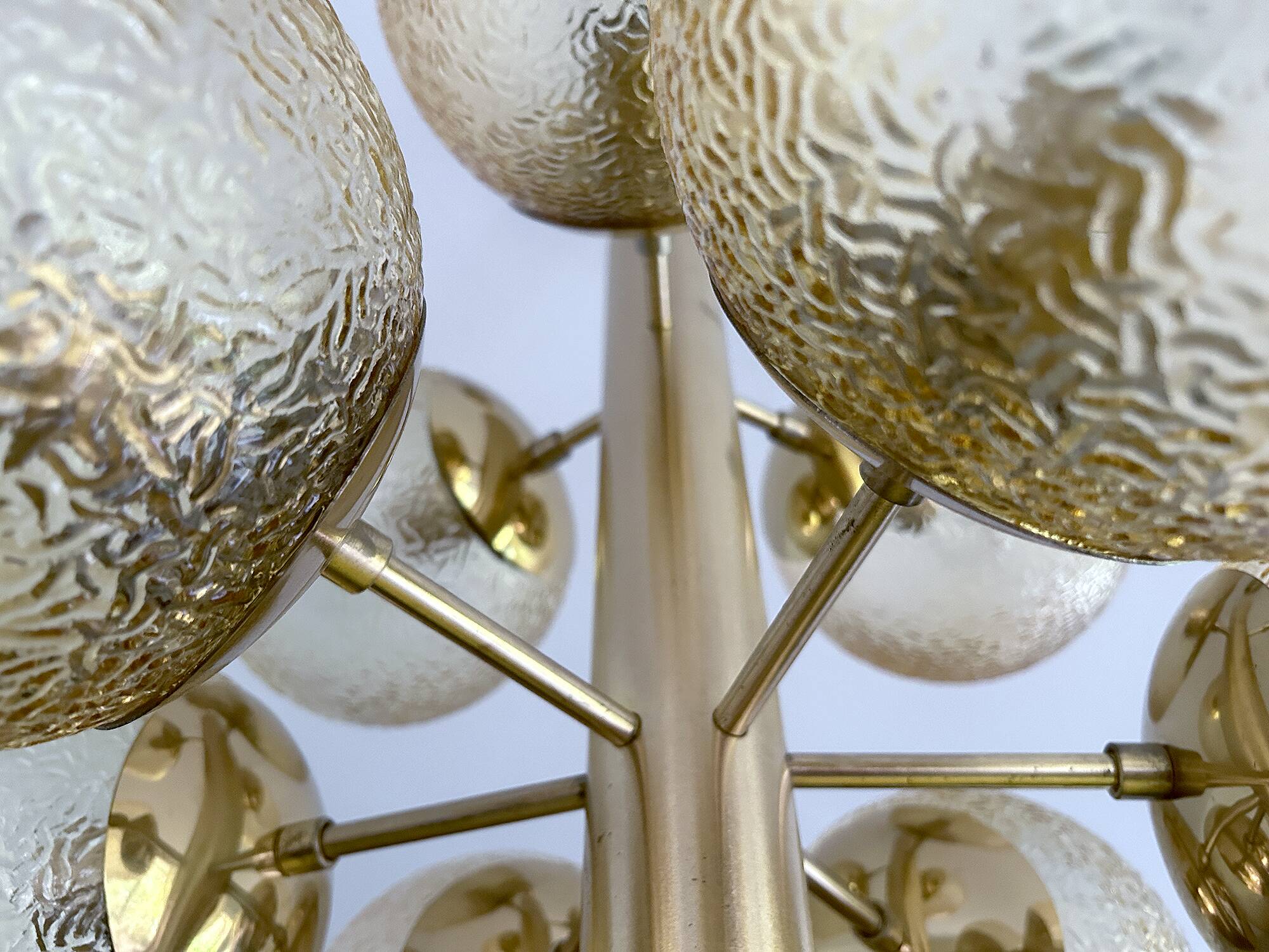 Large Vintage Bubble Glass Pendant Light