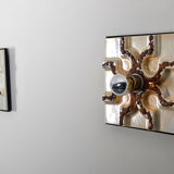 Set of 2 fat lava wall sconces, 1970