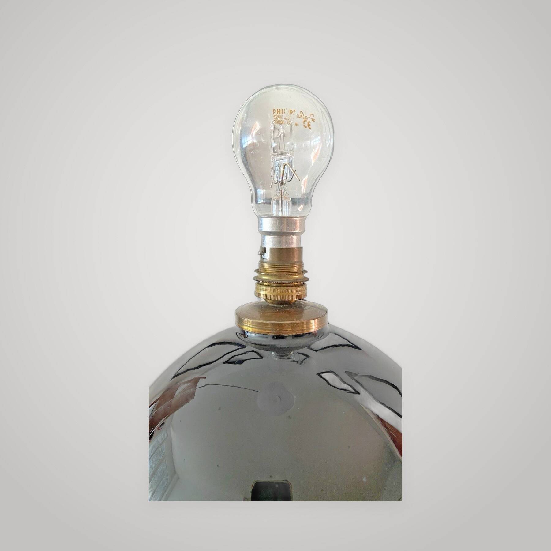 Art Deco lamp in black opaline – Jacques Adnet - elegance of the 1930s