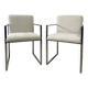 Pair of stainless steel armchairs from the 70s