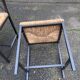 2 Scandinavian chairs with black steel and straw from IKEA Granas.