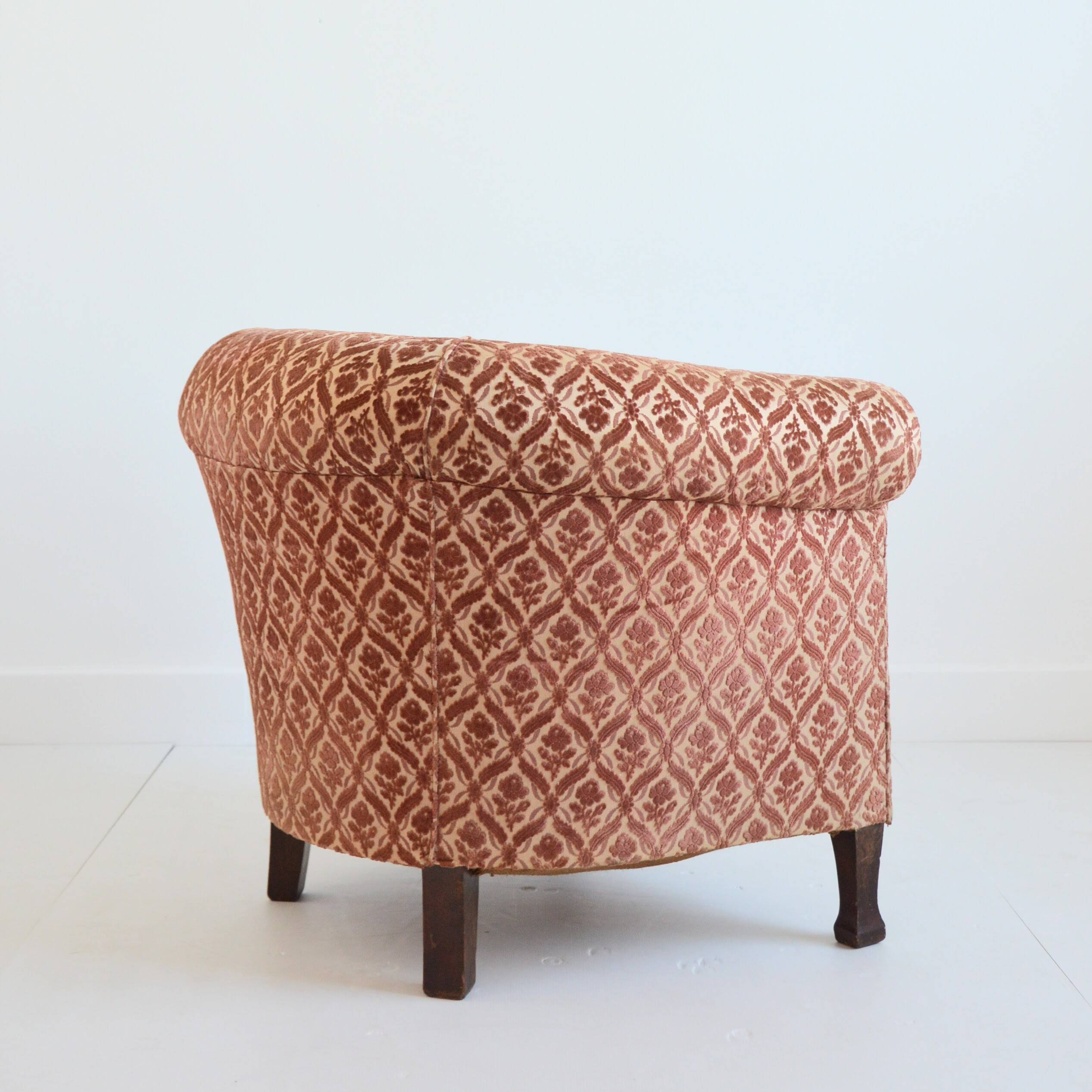 1930s Art Deco vintage club armchair