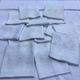 Set of 12 vintage white napkins with lilacs, monogrammed GSS.