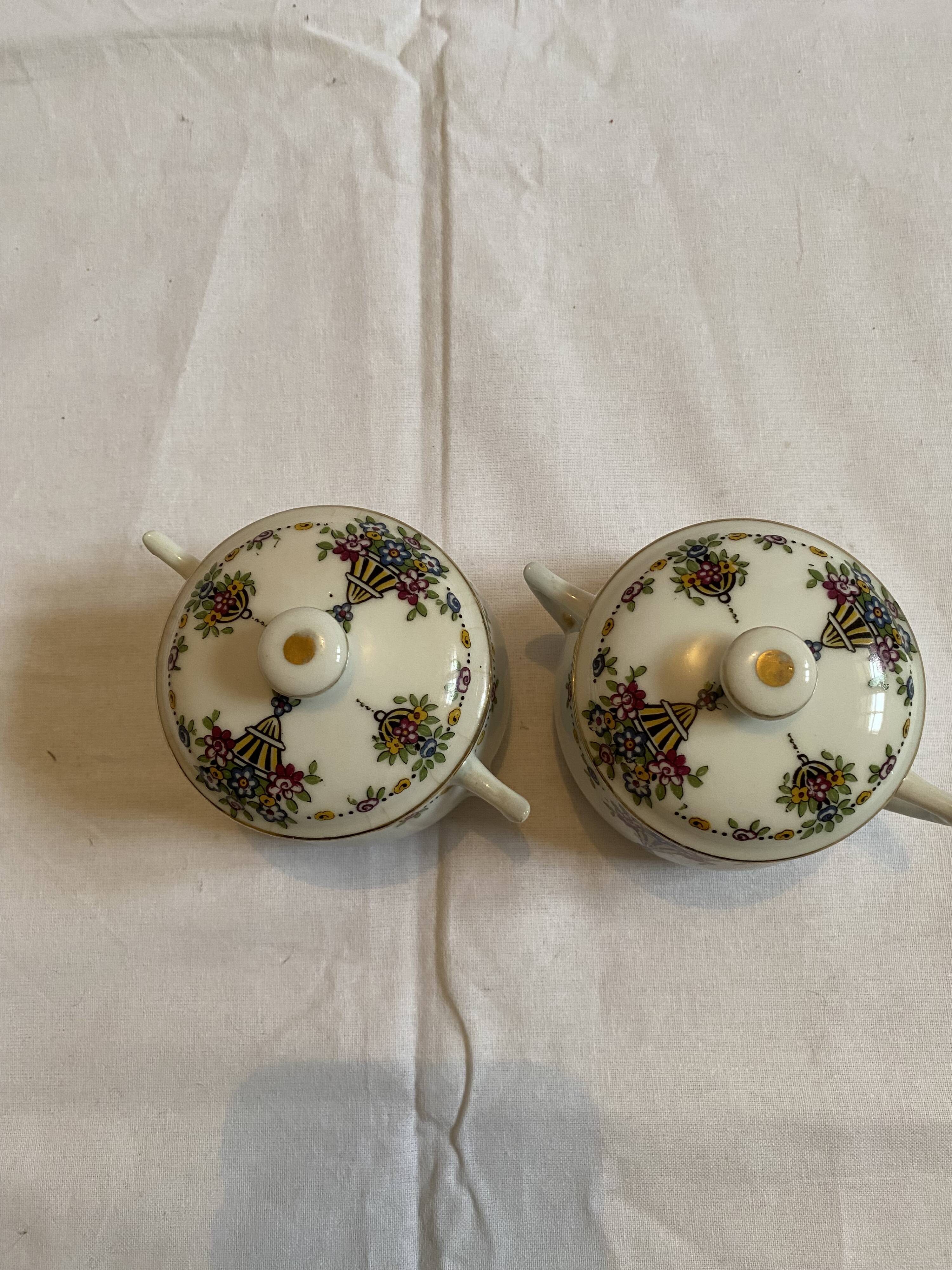 Limoges porcelain sugar bowls