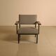 Grey fabric and wood lounge chair by Gijs van der Sluis from the 60s.