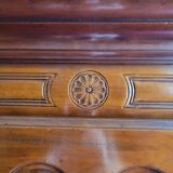 Solid oak bonnetière signed Jean Laïck