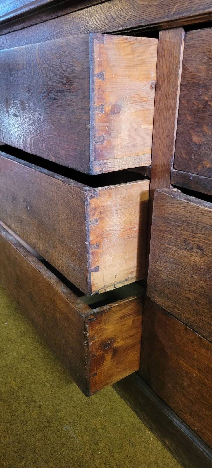 Large, generously sized solid oak display case
