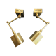 Pair of articulated wall lamps gilded brass Marset circa 1970