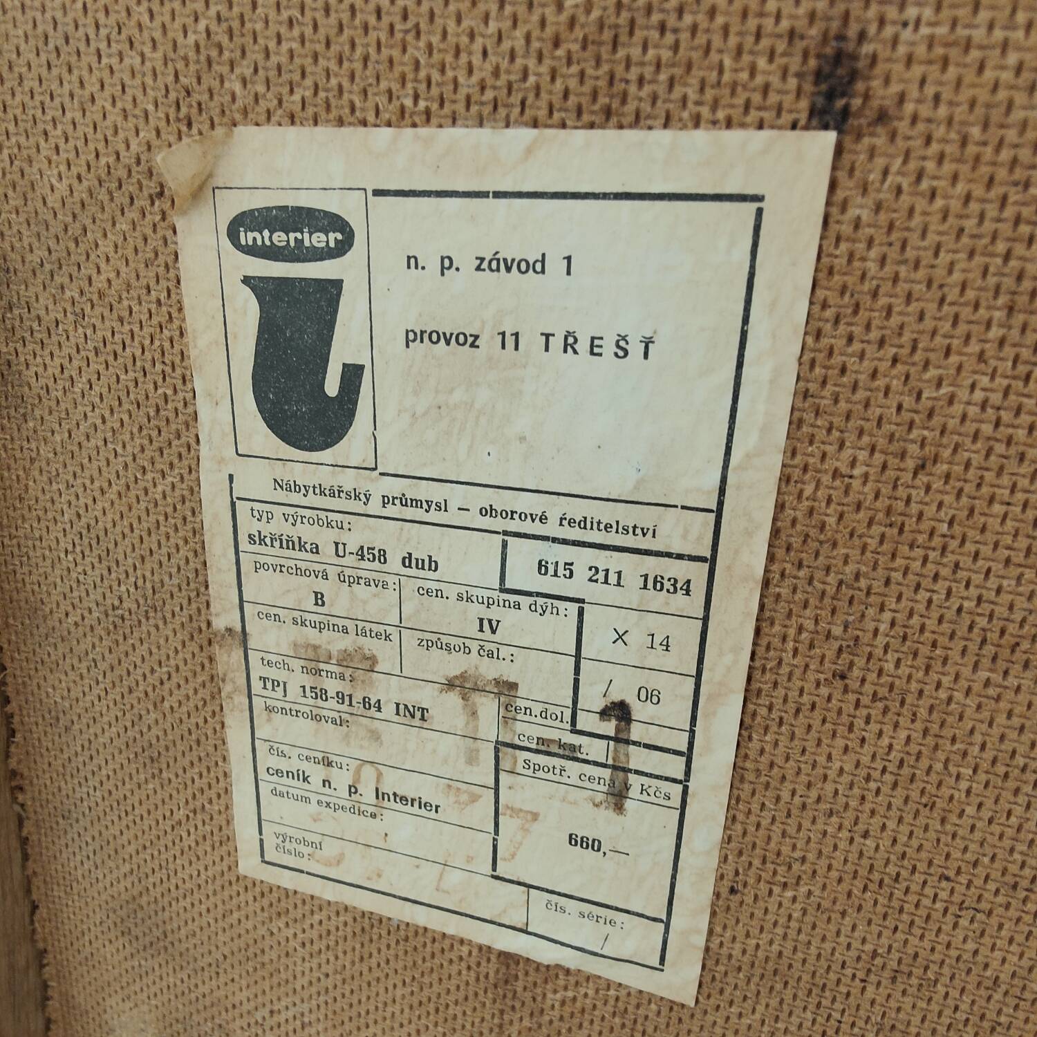 Yellow U 452 Commode Sideboard by Jiri Jiroutek for Interier Praha 1960