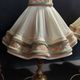 Pair of vintage bedside lamps with brass petticoat shades, 20th century