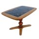 Vintage coffee table made of solid wood and black ceramic from the 1940s/50s.