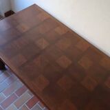 Large rustic farmhouse table with extensions