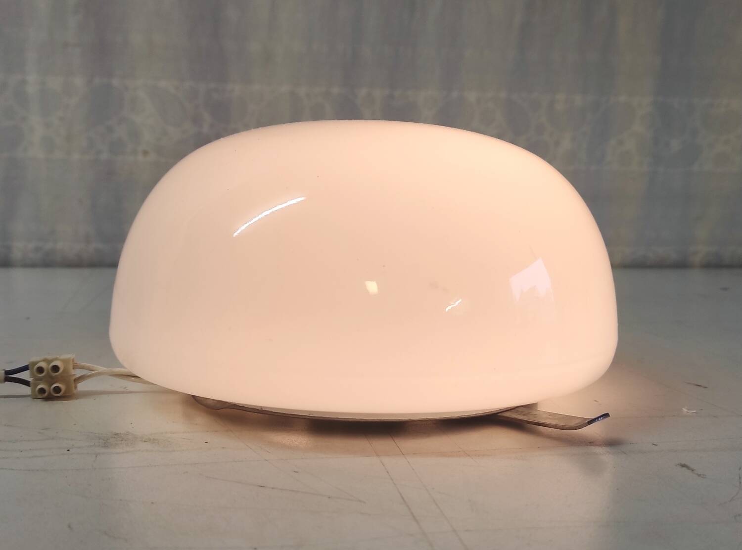 Opaline globe ceiling light / wall light 20 cm - 1960s
