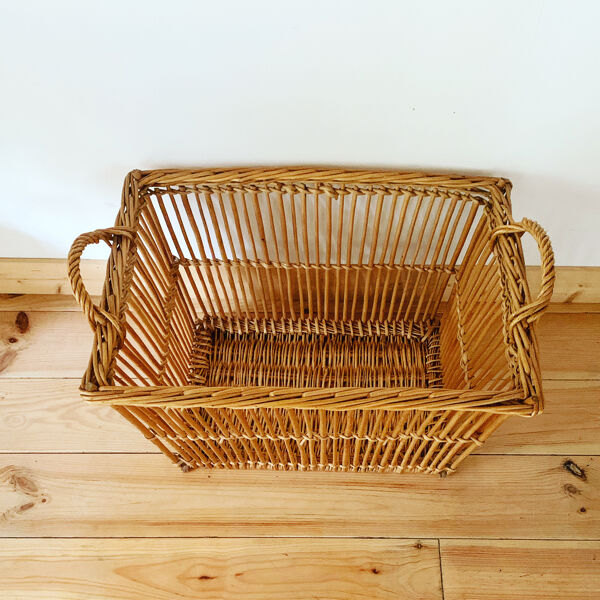 Panière vintage en rotin