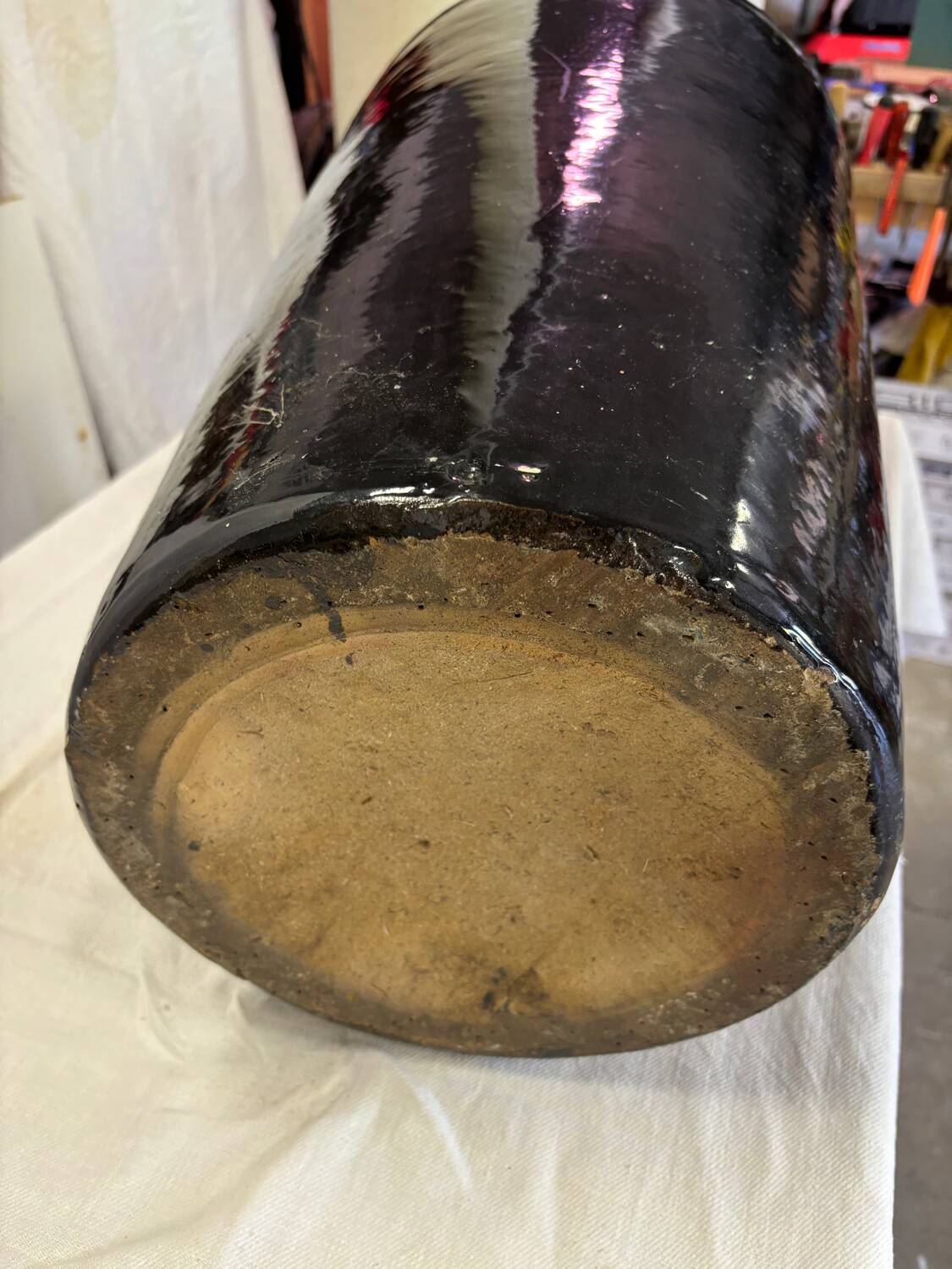 Grand pot en grès émaillé