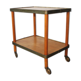 Chariot de bar en bois et laiton, 30s.