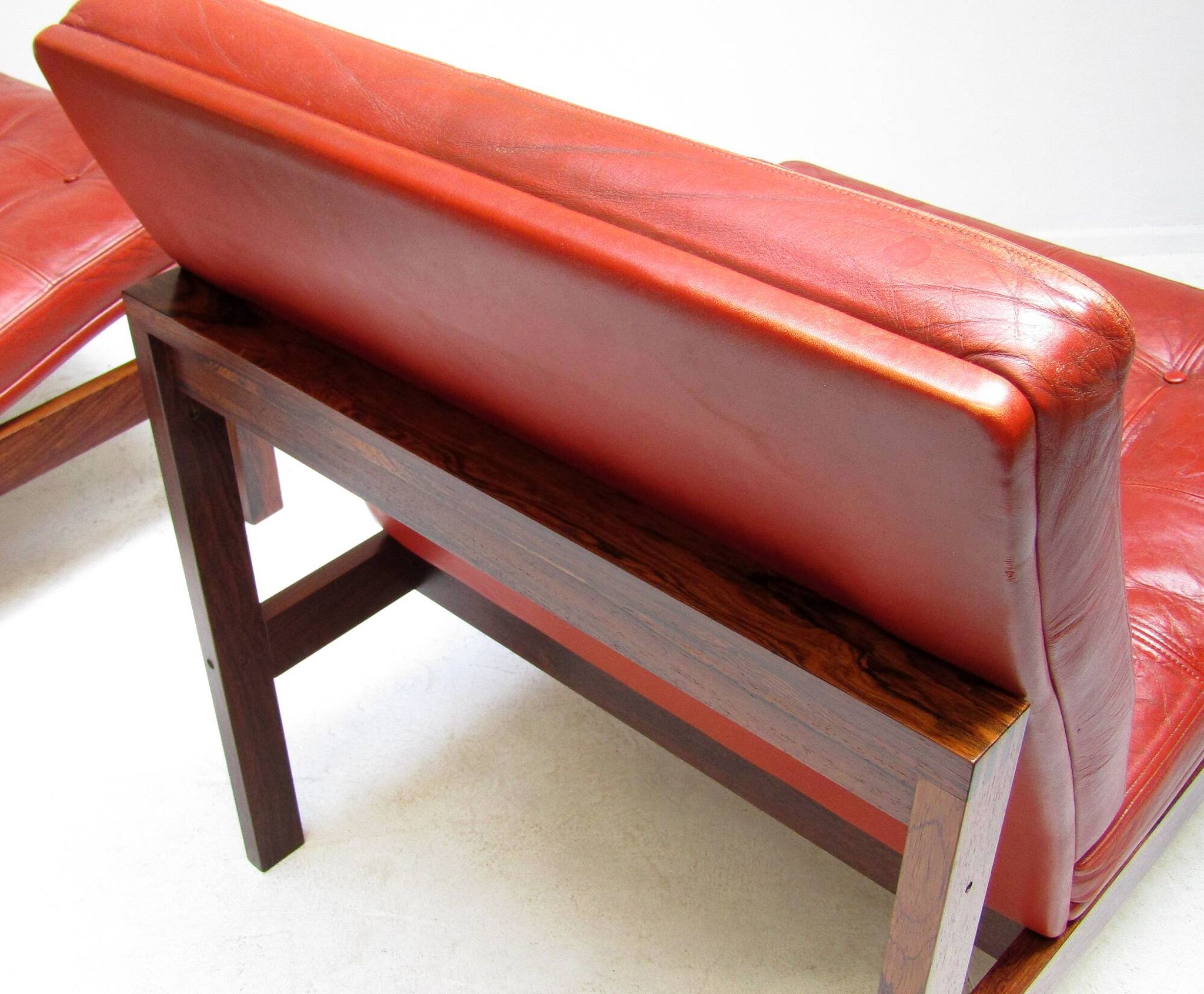 Two Danish Rosewood Lounge Chairs by Ole Knudsen For France & Son