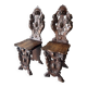 Pair of walnut chairs circa 1880
