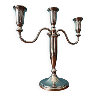 Silver metal candlestick