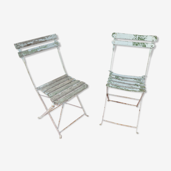 Lot de chaises pliantes de jardin vintage