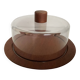 Cheese or cake dome teak plexiglass Scandinavian