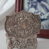 Silver metal box, jewellery box