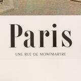 Paris - Une Rue de Montmartre, Travel Poster, 85 x 118 cm