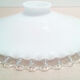 Abat-jour opaline blanche dentelle