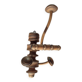 vintage wooden coat rack from the 1960s