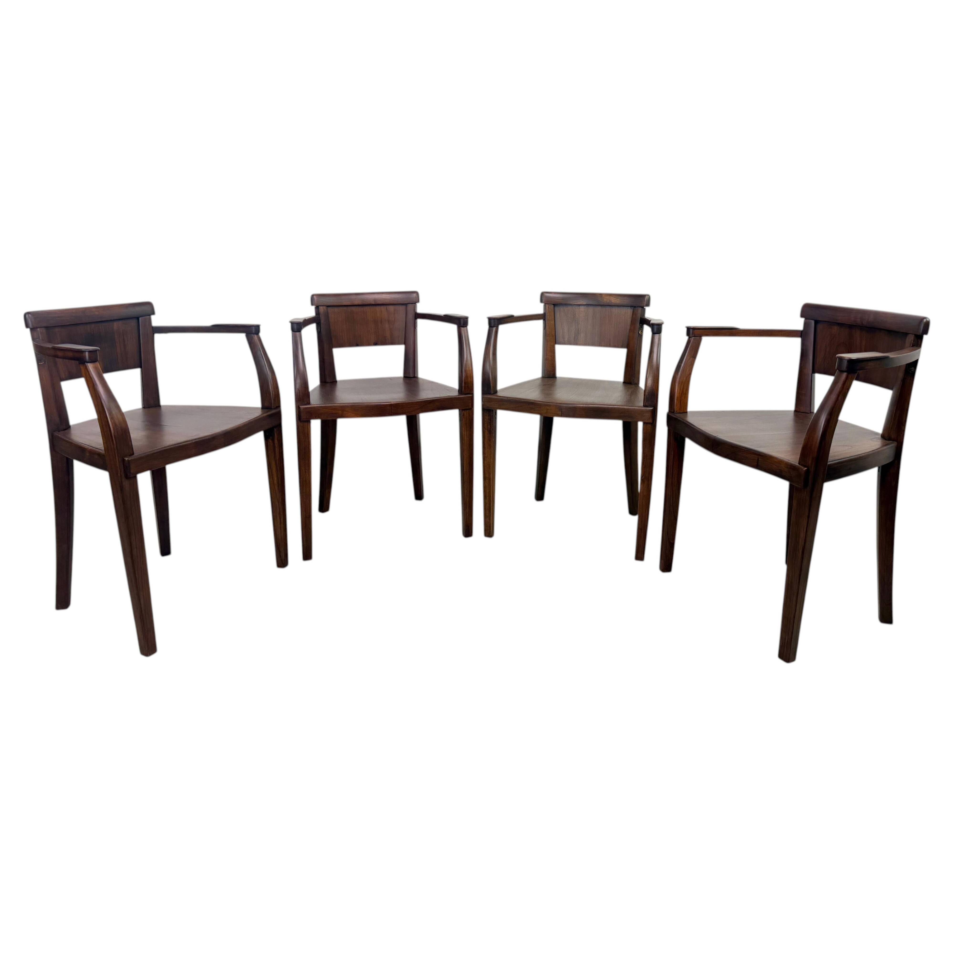 Set of 4 Art Deco armchairs