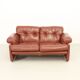 Coronado two-seater sofa by Tobia Scarpa in cognac leather, 1969
