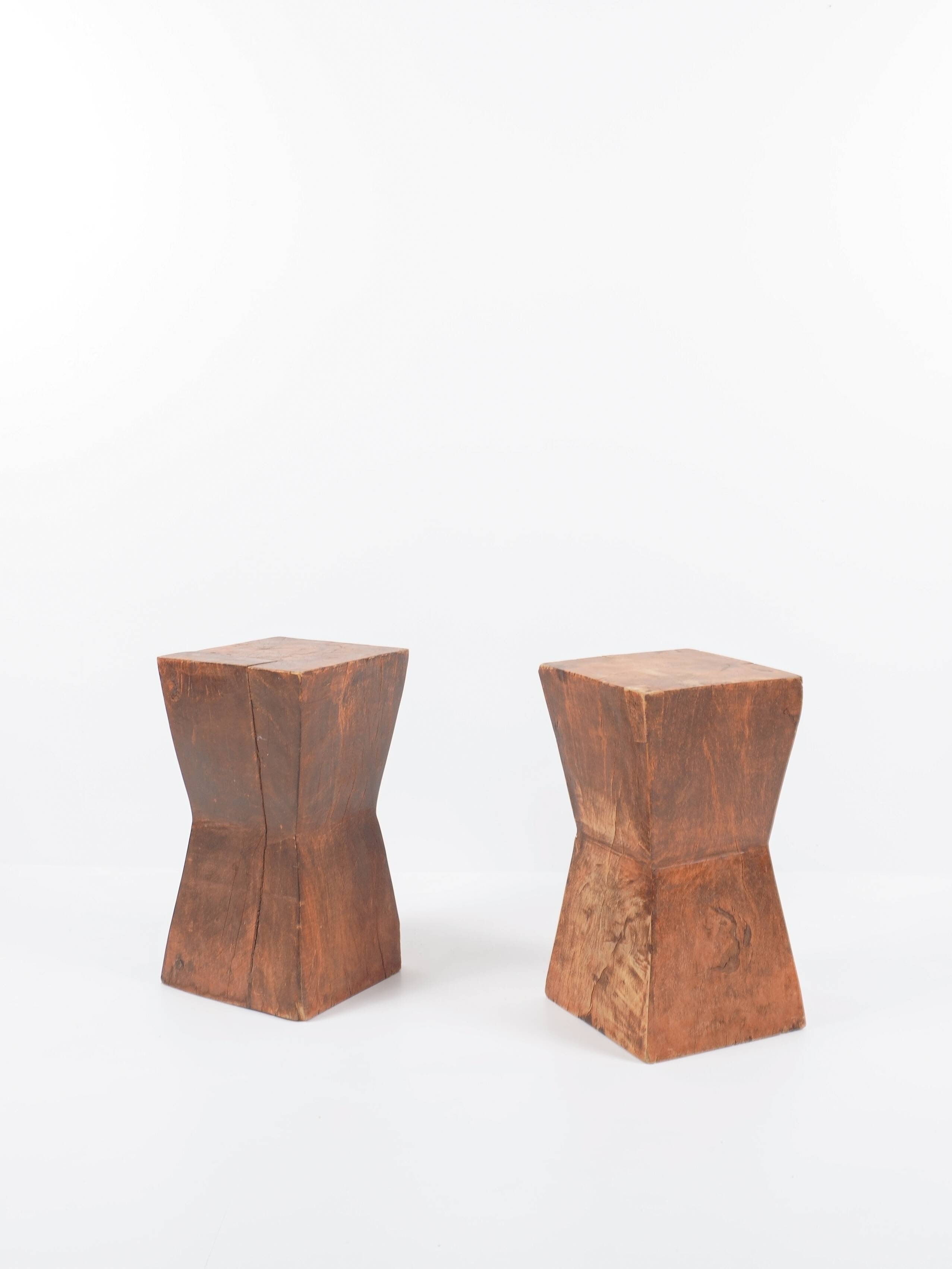 Pair of side tables from around 1950 in the style of Christian Liaigre.