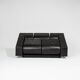 Obliqua two-seater leather sofa, Mario Botta, 1980s