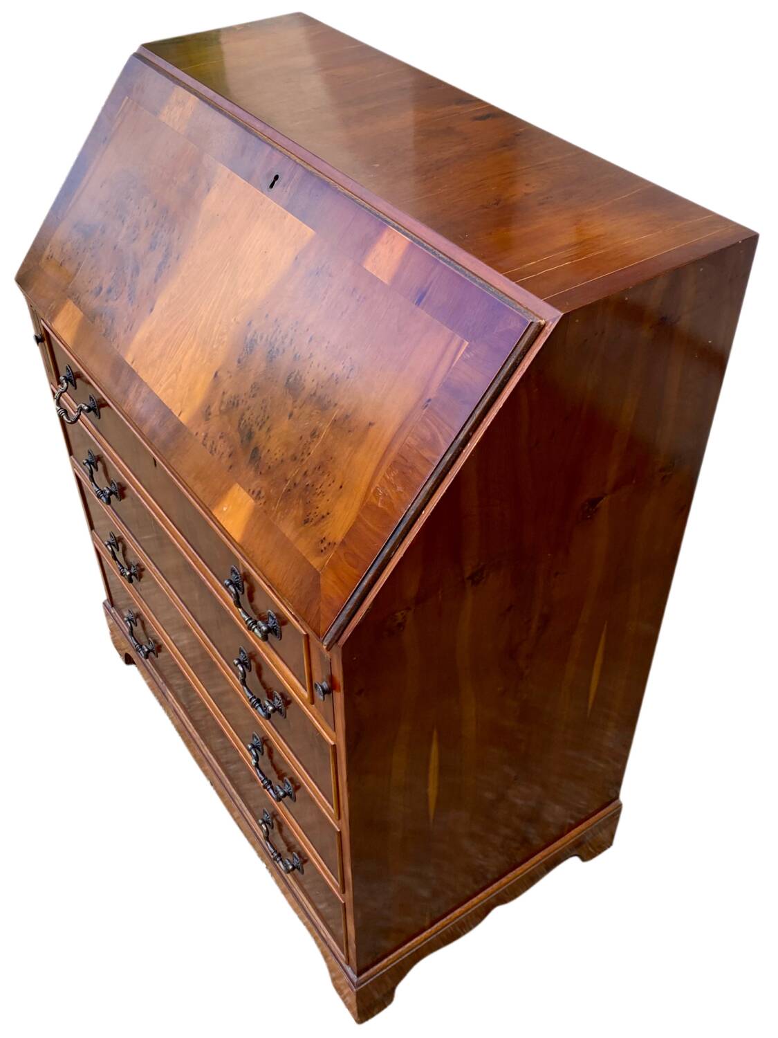 Antique walnut English secretary