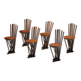 Industrial Wabi Sabi Primitive Chairs, France, 1950s