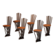Industrial Wabi Sabi Primitive Chairs, France, 1950s