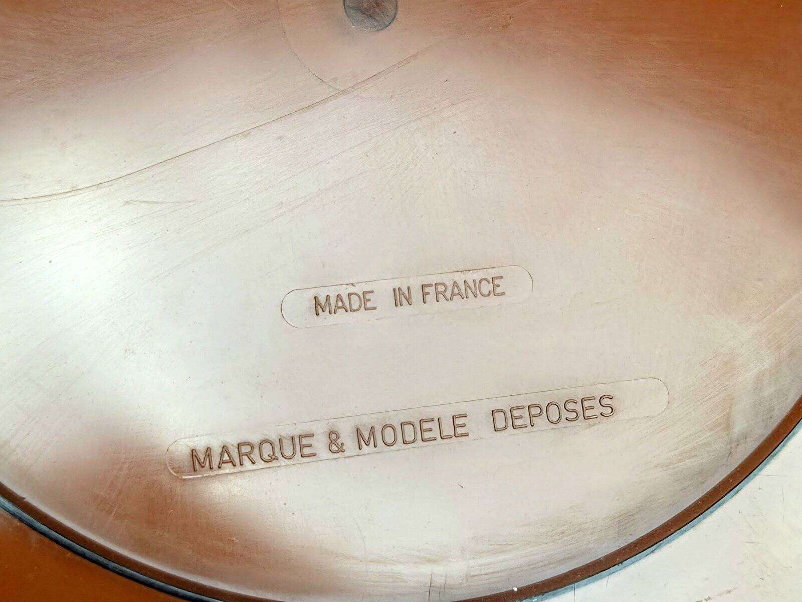 Vintage Round Smoked Brown Acrylic Mirror from Gilac, France, 1970s