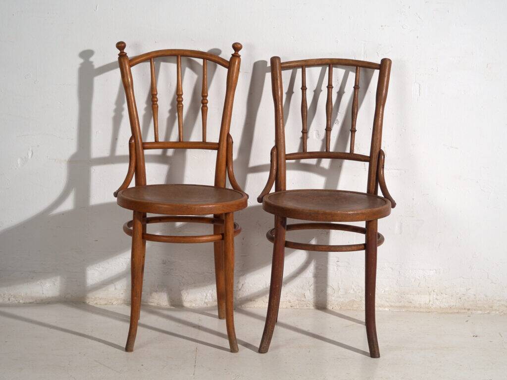 Set of 4 antique bentwood chairs in Thonet style – Central Europe, circa 1900