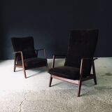 Rock Siësta Lounge Chairs by A. Relling and T. Bekken for Arnestad Bruk, Norway, 1957, Set of 2