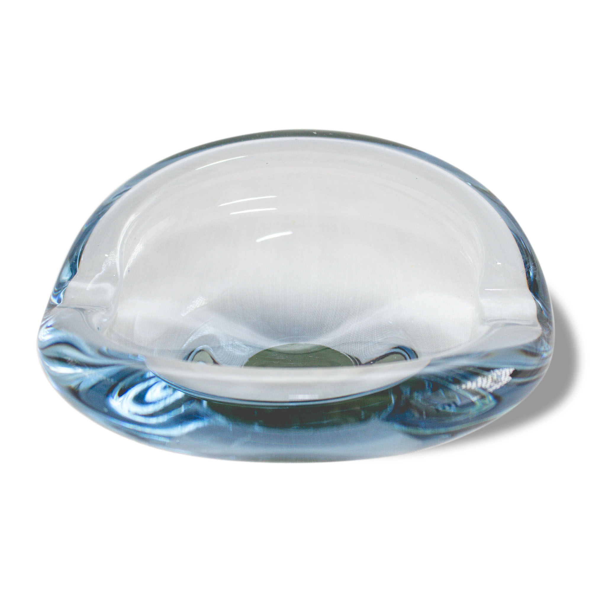 Aqua Ashtray by Per Lütken for Holmegaard, 1950 s
