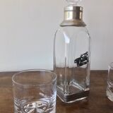 Whisky decanter and its 3 glasses