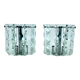 Set of two cut glass sconces by Zero Quattro, Italy 1970s