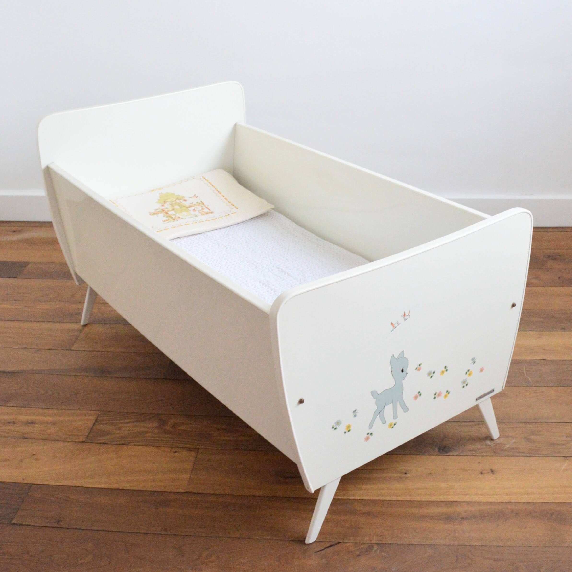 Lit bébé bambi 1950 vintage bambily