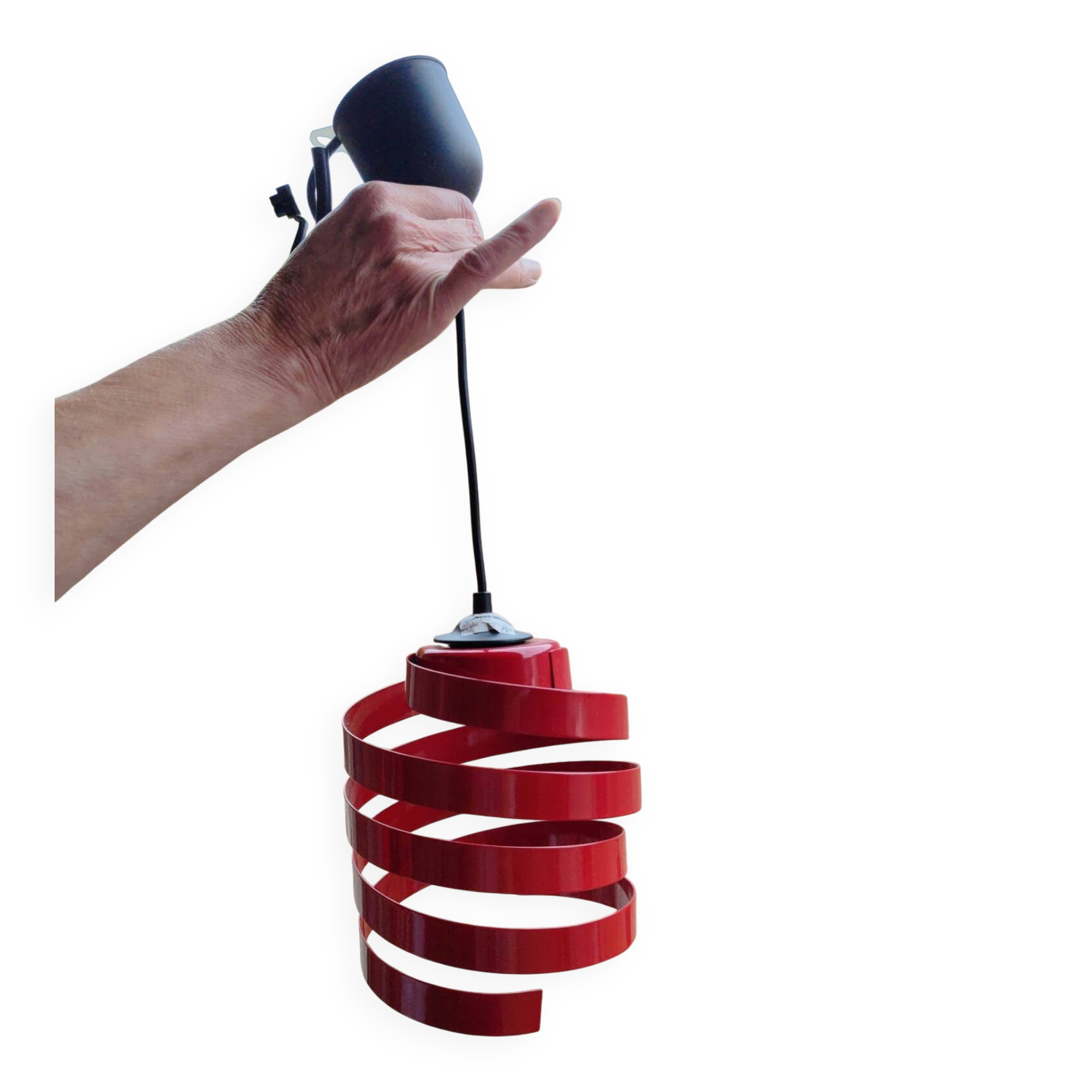 Red spiral suspension
