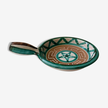 Ceramic skillet with geometric patterns by Robert Picault for Vallauris