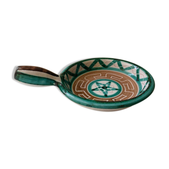 Ceramic skillet with geometric patterns by Robert Picault for Vallauris