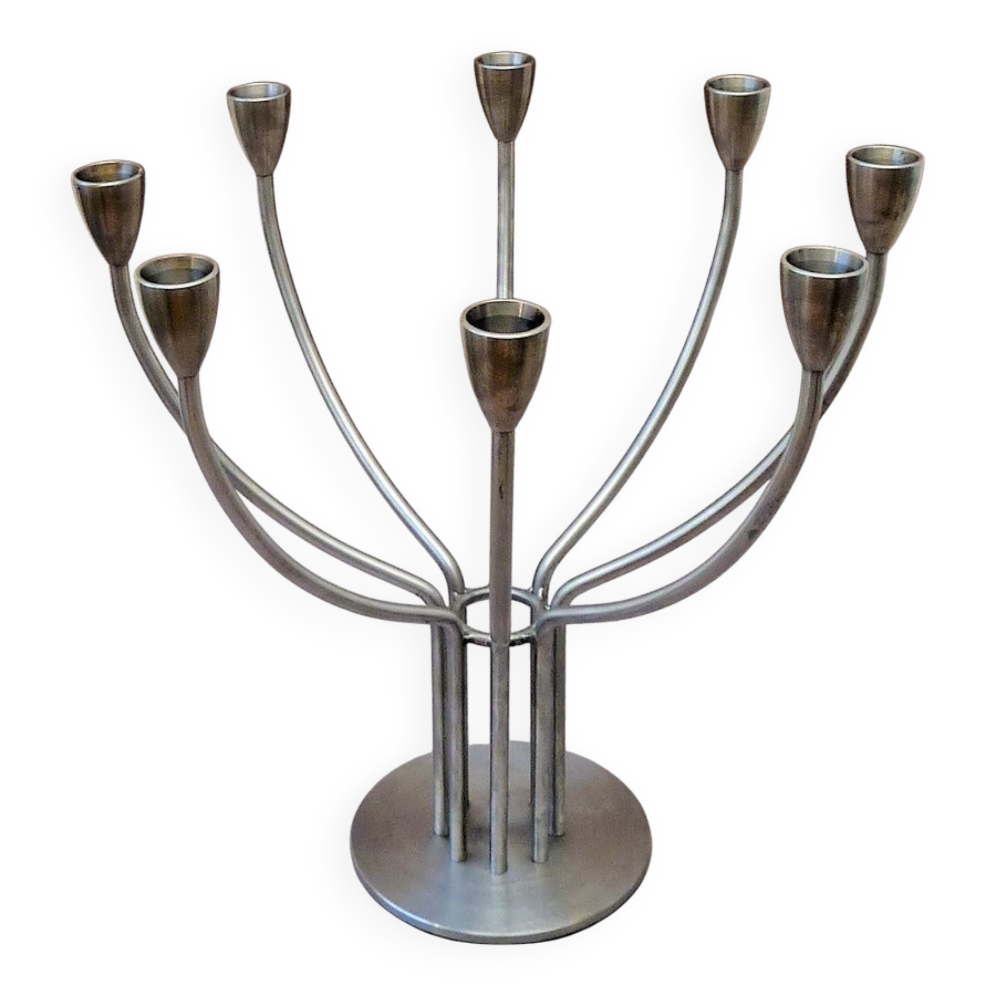 Scandinavian Modern Candleholder in Steel by M. Hagberg for Ikea, 1970s