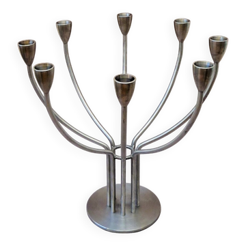 Scandinavian Modern Candleholder in Steel by M. Hagberg for Ikea, 1970s