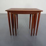 Danish Teak Nesting Tables, 1960s, Set of 3