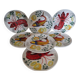 Hand-painted crustacean plates
